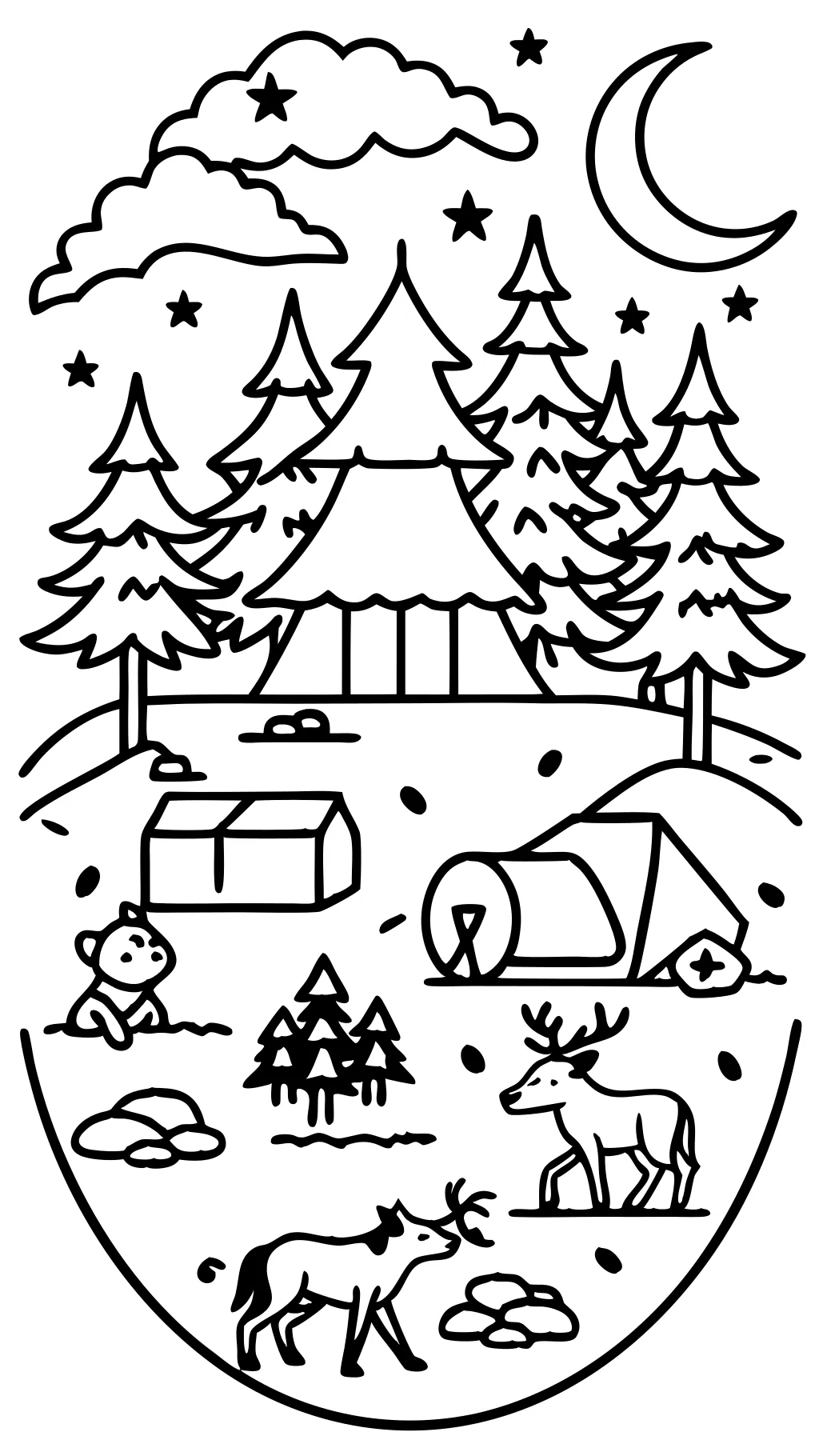 coloriages pour le camping